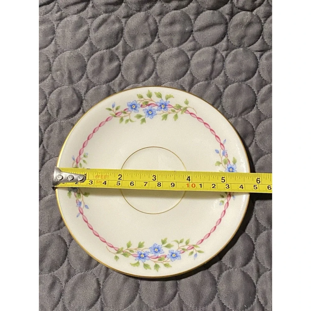 VNTG 1942-55 Lenox Belvidere Cup & Saucer Set Coffee/tea Flowers USA Porcelain